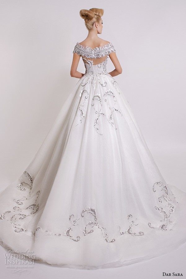 dar sara bridal 2016 wedding dresses beautiful a line ball gown off the shoulder neckline embroidered bodice back