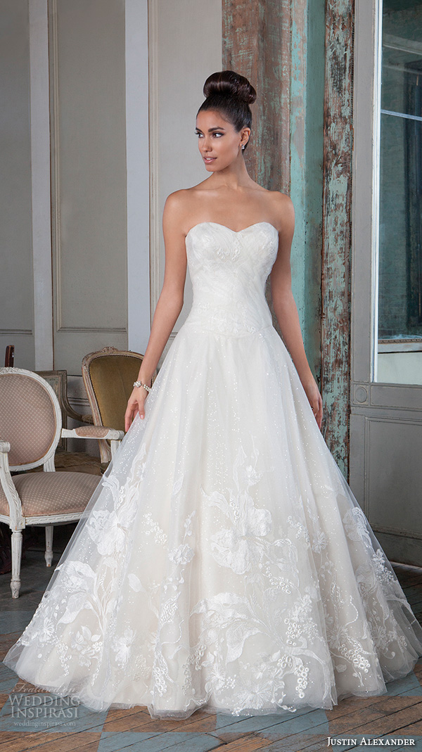 justin alexander signature spring 2016 beautiful a line wedding dress sweetheart neckline tulle gown 9822