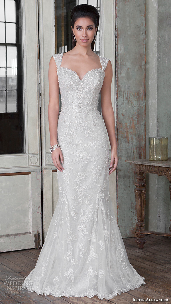 justin alexander signature spring 2016 beautiful mermaid wedding dress fit flare trumpet sweetheart neckline beaded embroidery 9810