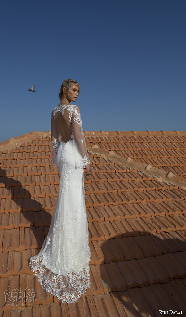 riki dalal 2015 valencia wedding dresses loose lace illusion long sleeves sheer neckline sweetheart embroidered bodice beautiful sheath wedding gown open sheer low back riki dalal 2015 valencia wedding dresses loose lace illusion long sleeves sheer neckline sweetheart embroidered bodice beautiful sheath wedding gown open sheer low back