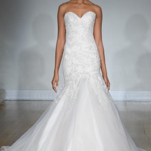 allure bridals new york bridal fashion week 2015 beautiful mermaid wedding dress beaded crystals strapless sweetheart neckline