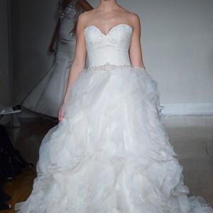 allure bridals new york bridal fashion week 2015 beautiful ruffled a  line ball gown wedding dress strapless sweetheart neckline