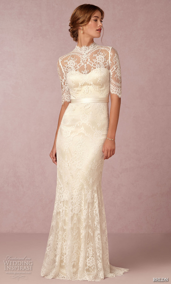 bhldn fall 2016 bridal dresses beautiful high neck lace short sleeves wedding dress with head pieces style bridgette bhldn fall 2016 bridal dresses beautiful high neck lace short sleeves wedding dress with head pieces style bridgette