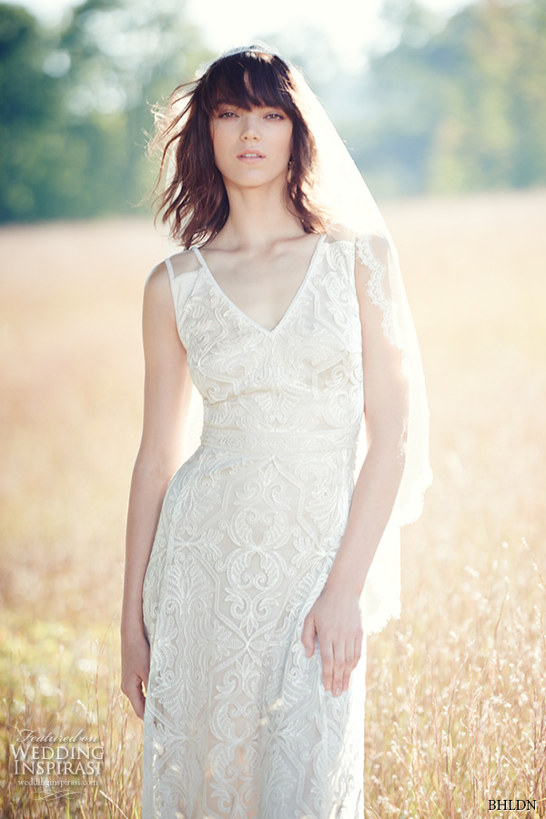 bhldn fall 2016 bridal dresses beautiful sheath wedding dress thick straps v neckline lace embroidery sleeveless style pendleton