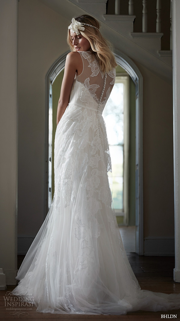 bhldn spring 2016 bridal gowns beautiful angelic a line wedding dress bateau illusion neckline floral lace embroidery style fleuretta back bhldn spring 2016 bridal gowns beautiful angelic a line wedding dress bateau illusion neckline floral lace embroidery style fleuretta back