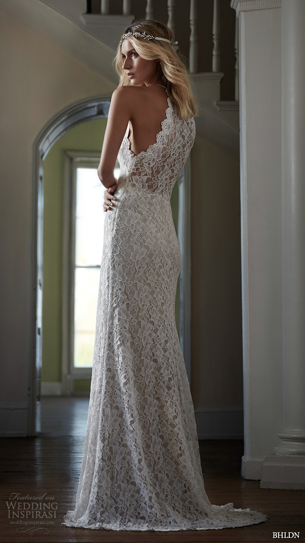 bhldn spring 2016 bridal gowns beautiful elegant halter neck lace sheath wedding dress floral lace embroidery throughout style mina bhldn spring 2016 bridal gowns beautiful elegant halter neck lace sheath wedding dress floral lace embroidery throughout style mina