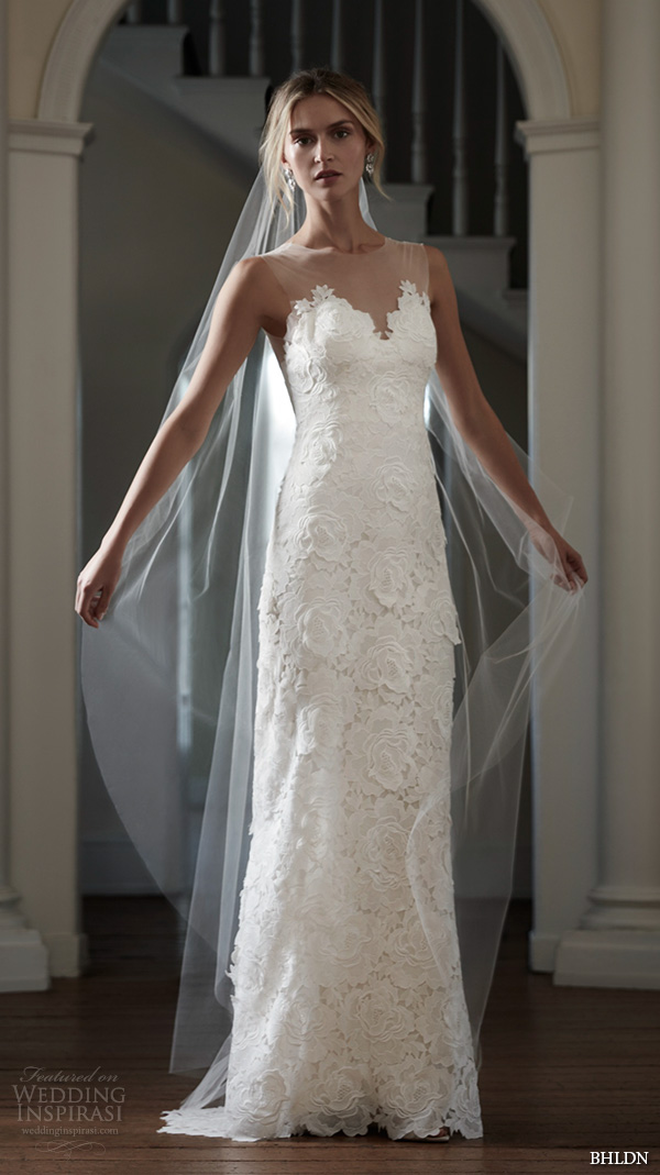 bhldn spring 2016 bridal gowns beautiful sheath wedding dress scallop sweetheart neckline floral lace embroidery sheer jewel neckline style elvie bhldn spring 2016 bridal gowns beautiful sheath wedding dress scallop sweetheart neckline floral lace embroidery sheer jewel neckline style elvie