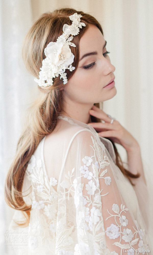 jannie baltzer 2016 bridal accessories kamille headpiece flowers guipure lace flowers preciosa crystals pearls