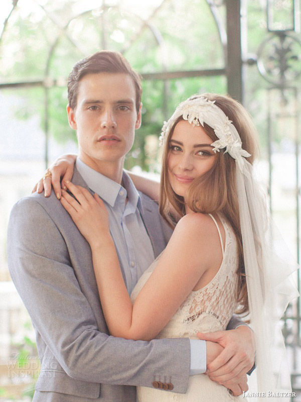 jannie baltzer 2016 bridal accessories lottie bohemian veil french lace embellished