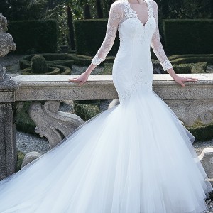 jillian 2016 bridal gowns beautiful long sleeves v neckline mermaid wedding dress style clara