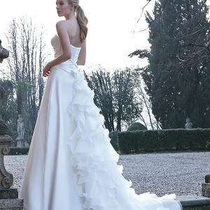 jillian 2016 bridal gowns peplum neckline a  line wedding dress simple chic design with half sleeves bolero jacket style candida
