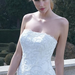 jillian 2016 bridal gowns straight across neckline mermaid wedding dress lace embroidered bodice to hip style cristiana