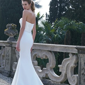 jillian 2016 bridal gowns strapless peplum neckline chic simple mermaid wedding dress style chloe