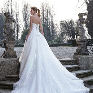 jillian 2016 bridal gowns strapless sweetheart neckline dropwaist a  line ball gown wedding dress chapel train style cindy