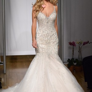 mori lee new york bridal fashion week 2015 beautiful mermaid wedding dress fit flare trumpet beaded crystals embroidery
