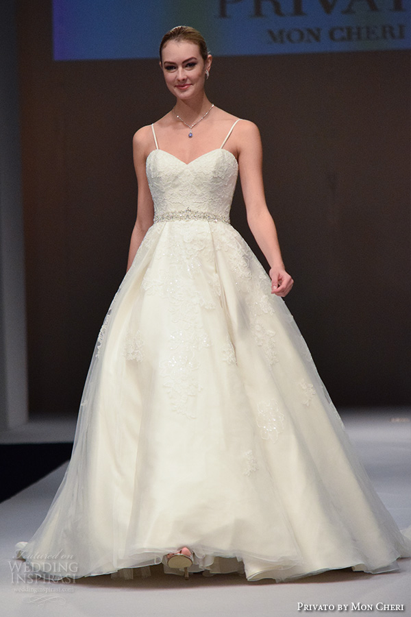 privato by mon cheri new york bridal fashion week 2015 beautiful ball gown wedding dress spagetti strap sweetheart neckline privato by mon cheri new york bridal fashion week 2015 beautiful ball gown wedding dress spagetti strap sweetheart neckline