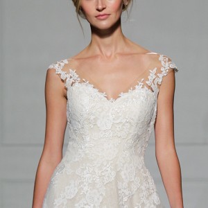 pronovias 2016 bridal gowns beautiful a  line wedding dress flora lace strap lace embroidered gown style primadona