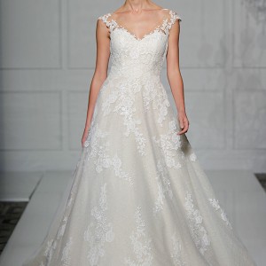 pronovias 2016 bridal gowns beautiful a  line wedding dress flora lace strap lace embroidered gown style primadona