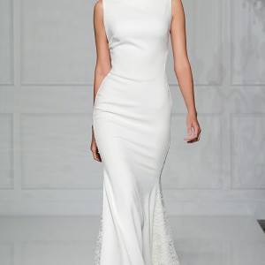 pronovias 2016 bridal gowns boat neckline simple sheath wedding dress sleeveless style valira
