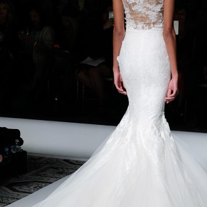 pronovias 2016 bridal gowns elegant mermaid wedding dress thick lace straps v neckline style vegas back