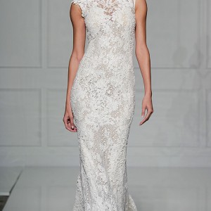 pronovias 2016 bridal gowns elegant sheath wedding dress off the shoulder lace embroidery throughout style ilari