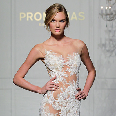 pronovias 2016 bridal gowns beautiful mermaid wedding dress strapless sweetheart neckline lace beaded embroidery style veranda