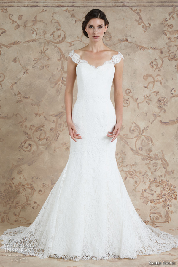sareh nouri fall 2016 bridal beautiful mermaid wedding dress off the shoulder thick lace strap embroidered lace throughout style jannan sareh nouri fall 2016 bridal beautiful mermaid wedding dress off the shoulder thick lace strap embroidered lace throughout style jannan