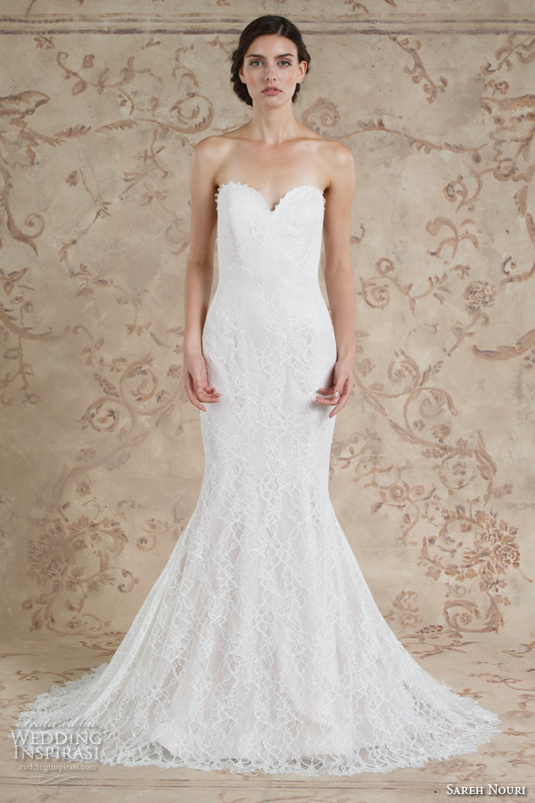 sareh nouri fall 2016 bridal beautiful strapless sweetheart neckline trumpet mermaid wedding dress lace embroidery througout style ava sareh nouri fall 2016 bridal beautiful strapless sweetheart neckline trumpet mermaid wedding dress lace embroidery througout style ava