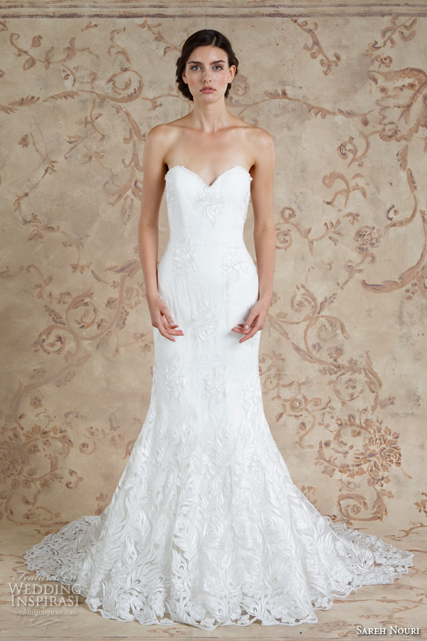 sareh nouri fall 2016 bridal gorgeous fit to flare trumpet mermaid wedding dress strapless sweetheart neckline chapel train style nour sareh nouri fall 2016 bridal gorgeous fit to flare trumpet mermaid wedding dress strapless sweetheart neckline chapel train style nour
