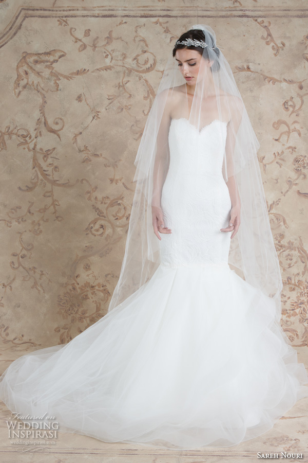 sareh nouri fall 2016 bridal romantic strapless sweetheart neckline mermaid wedding dress style kamelia sareh nouri fall 2016 bridal romantic strapless sweetheart neckline mermaid wedding dress style kamelia