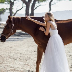 christos costarellos bridal spring 2016 romantic sleeveless ball gown wedding dress