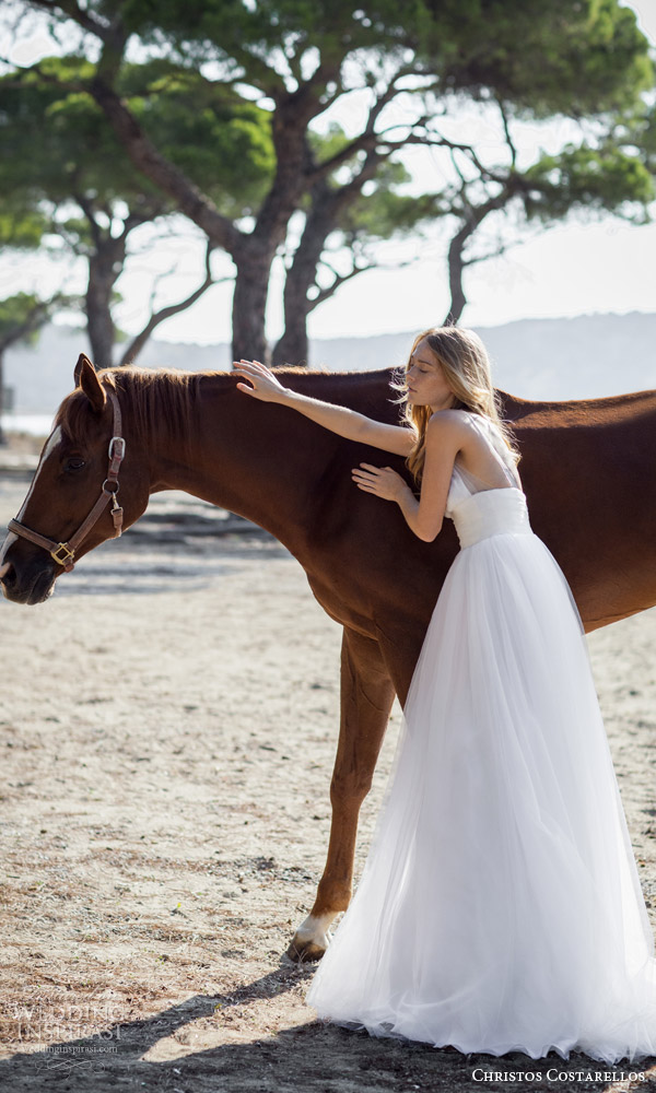 christos costarellos bridal spring 2016 romantic sleeveless ball gown wedding dress