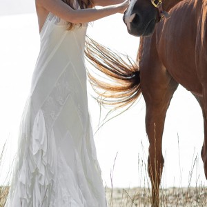 christos costarellos wedding dress 2016 bridal pretty bohemian gown sleeveless beach weddings horse