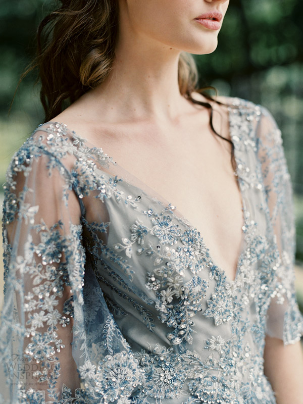enchanted atelier by liv hart bridal accessories fall 2016 photo shoot detail gossamer gown close up