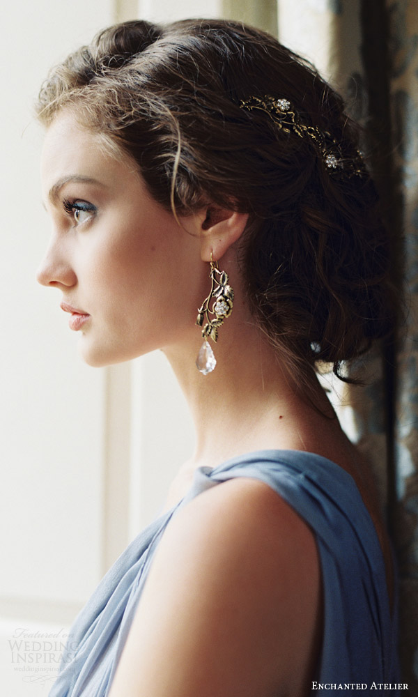 enchanted atelier liv hart fall 2016 bridal hair accessories dew drop earrings for wedding day look enchanted atelier liv hart fall 2016 bridal hair accessories dew drop earrings for wedding day look