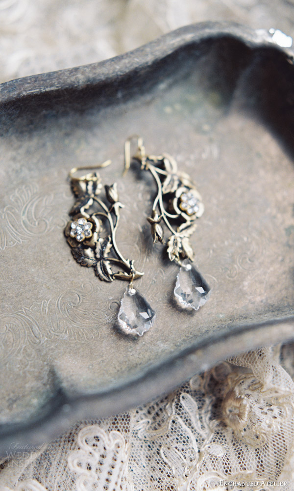 enchanted atelier liv hart fall 2016 bridal hair accessories dew drop earrings product shot enchanted atelier liv hart fall 2016 bridal hair accessories dew drop earrings product shot