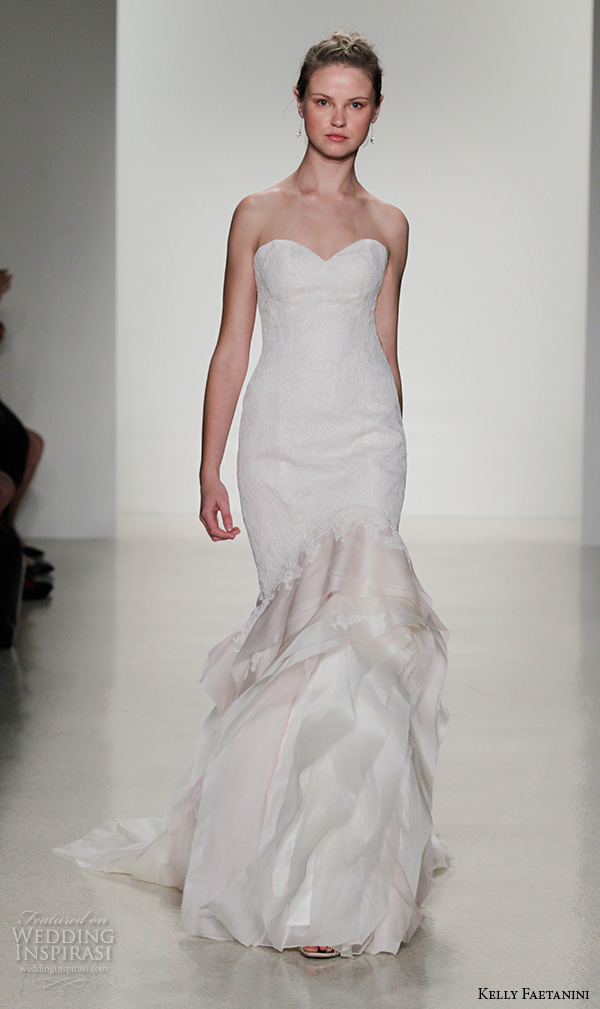 kelly faetanini fall 2016 bridal new york runway strapless sweetheart neckline organza blush skirt fit to flare mermaid wedding dress style lucy kelly faetanini fall 2016 bridal new york runway strapless sweetheart neckline organza blush skirt fit to flare mermaid wedding dress style lucy
