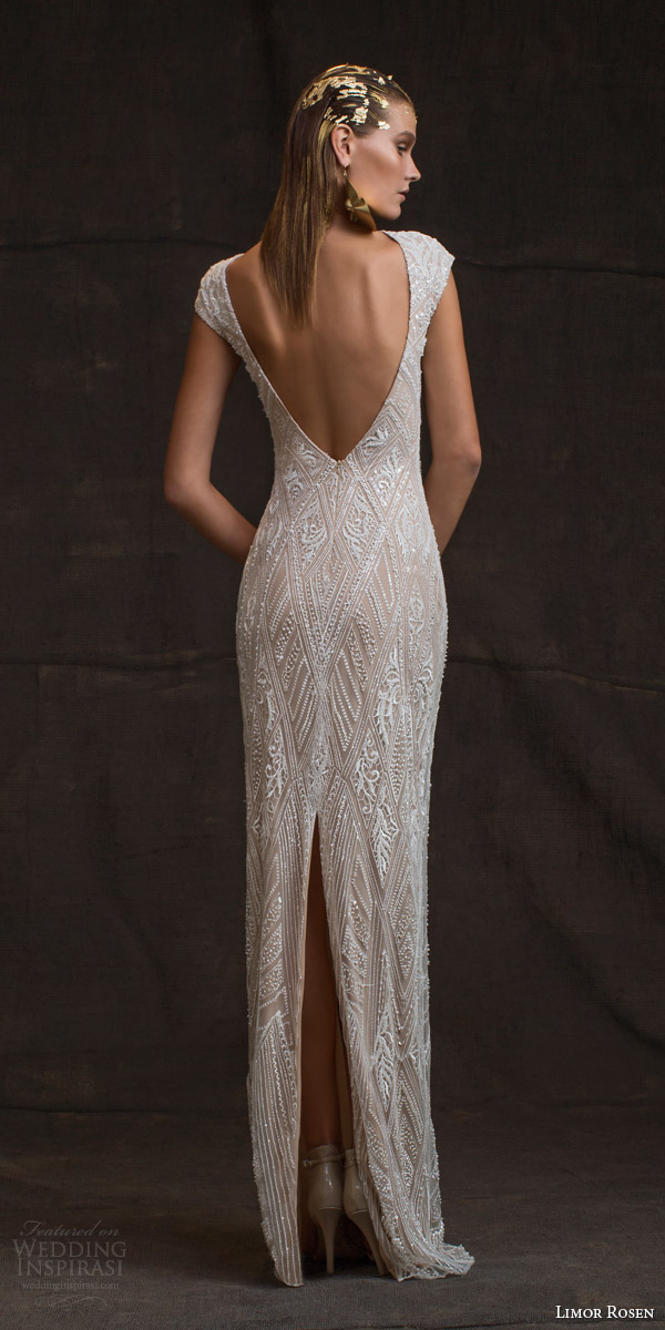 limor rosen bridal 2016 treasure daria cap sleeve sheath wedding dress beaded bodice open back limor rosen bridal 2016 treasure daria cap sleeve sheath wedding dress beaded bodice open back