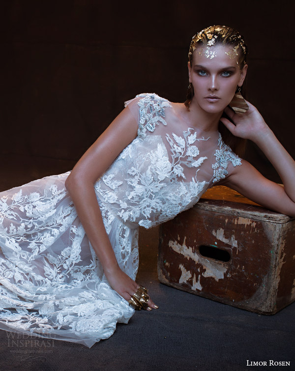 limor rosen bridal 2016 treasure grace wedding dress sleeveless spaghetti straps lace floral blush tulle knee length skirt low print ad limor rosen bridal 2016 treasure grace wedding dress sleeveless spaghetti straps lace floral blush tulle knee length skirt low print ad