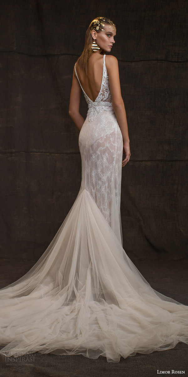 limor rosen bridal 2016 treasure reina sleeveless wedding dress high illusion neckline embellished bodice belt low back view limor rosen bridal 2016 treasure reina sleeveless wedding dress high illusion neckline embellished bodice belt low back view
