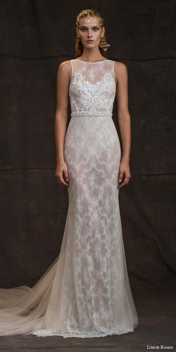 limor rosen bridal 2016 treasure reina sleeveless wedding dress high illusion neckline embellished bodice belt limor rosen bridal 2016 treasure reina sleeveless wedding dress high illusion neckline embellished bodice belt