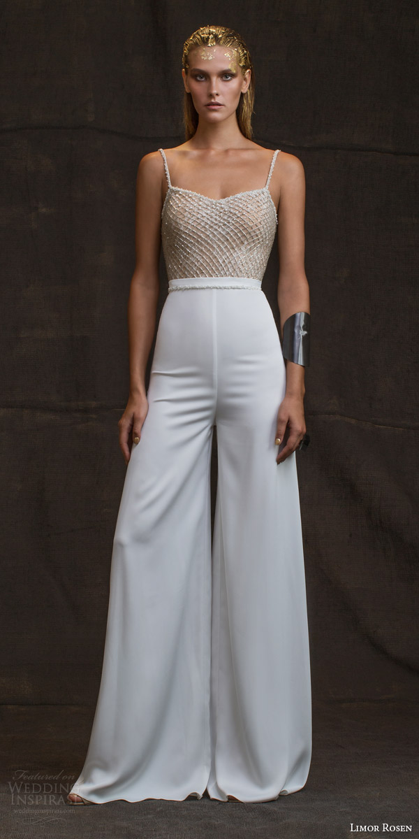 limor rosen wedding dresses 2016 treasure bridal collection louisa pant suit sleeveless beaded straps limor rosen wedding dresses 2016 treasure bridal collection louisa pant suit sleeveless beaded straps