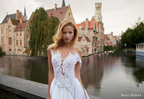 solo merav 2016 bridal beautiful handmade organza wedding dress beads appliques sequins bodice optional lace train estelle front view solo merav 2016 bridal beautiful handmade organza wedding dress beads appliques sequins bodice optional lace train estelle front view