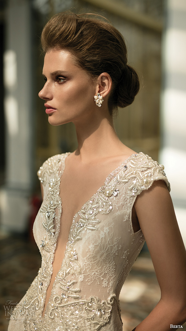berta fall 2016 bridal gorgeous cap sleeveless deep v plunging neckline fit to flare trumpet mermaid wedding dress cathedral train berta fall 2016 bridal gorgeous cap sleeveless deep v plunging neckline fit to flare trumpet mermaid wedding dress cathedral train