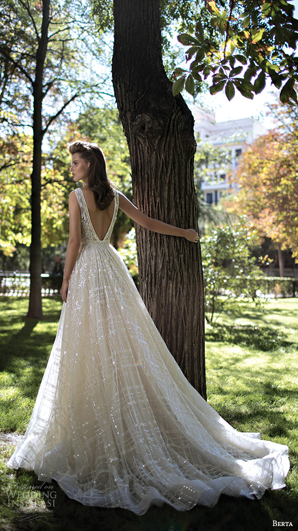 berta fall 2016 bridal gorgeous pretty a line wedding ball gown dress sleeveless deep v plunging neckline romantic berta fall 2016 bridal gorgeous pretty a line wedding ball gown dress sleeveless deep v plunging neckline romantic