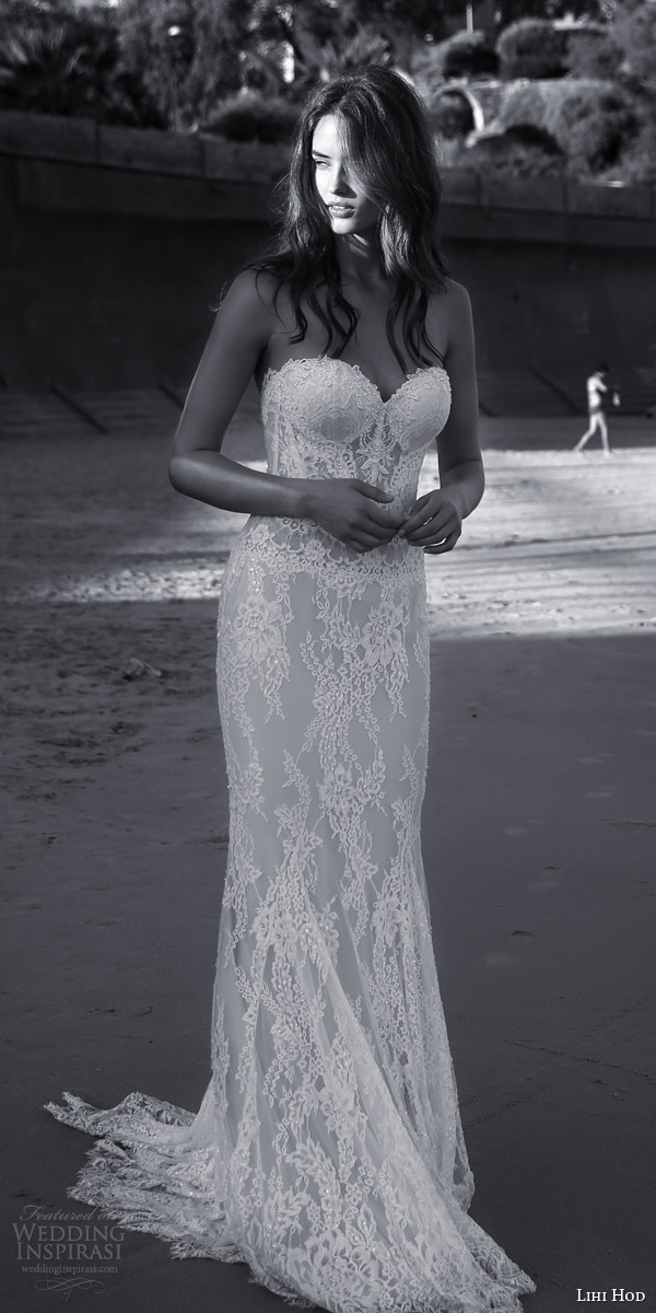 lihi hod bridal 2016 sienna sophisticated lace sheath wedding dress sweetheart neckline