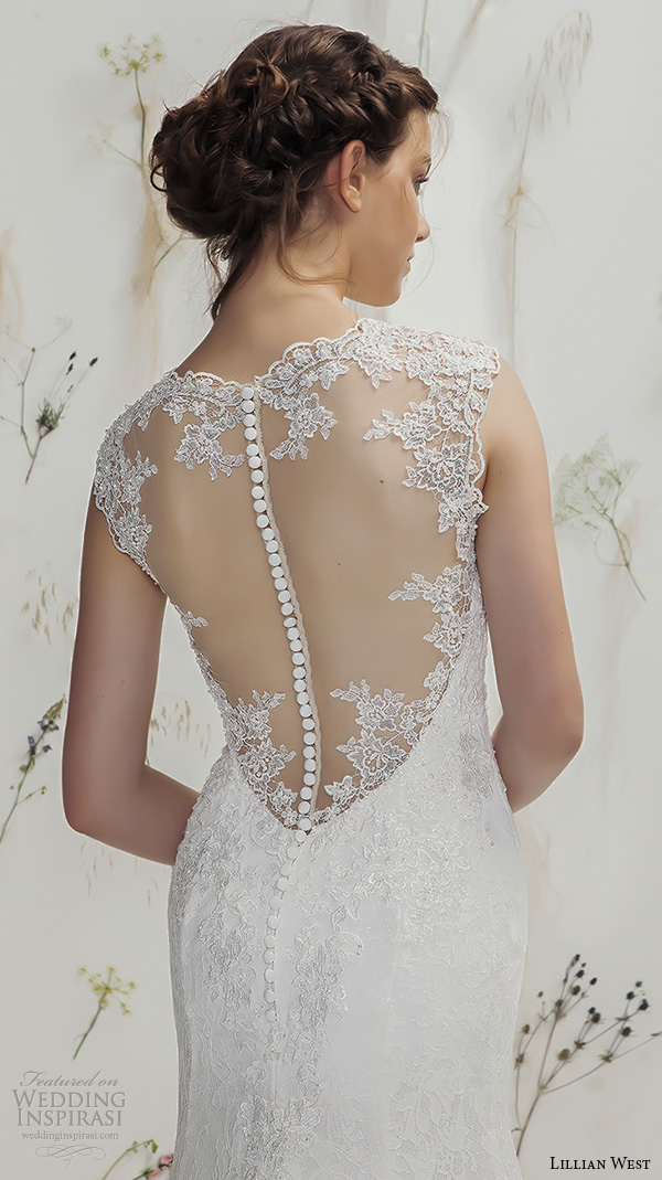 lillian west spring 2016 bridal thick lace strap v neckline lace embroidery sheath wedding dress with train illusion lace back style 6370 lillian west spring 2016 bridal thick lace strap v neckline lace embroidery sheath wedding dress with train illusion lace back style 6370