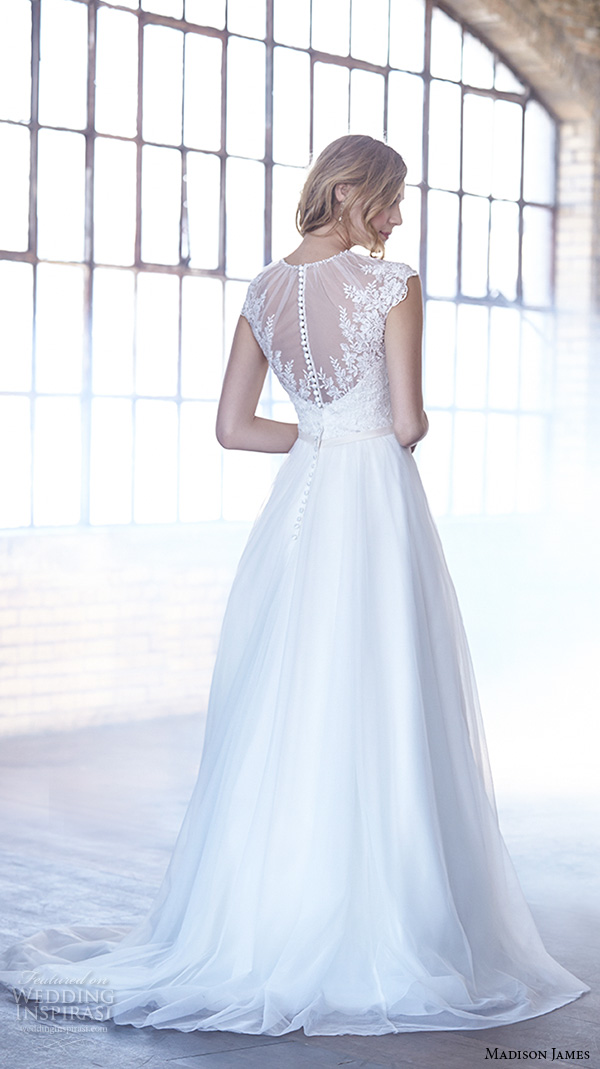 madison james fall 2015 bridal cap sleeves illusion jewel neckline sweetheart cutout lace embroidered bodice beautiful a  line wedding dress style mj167 