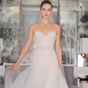 romona keveza fall 2016 luxe bridal strapless sweetheart neckline romantic pretty tulle a  line wedding dress rk6466