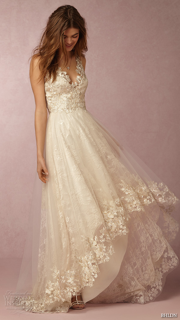 bhldn spring 2016 sleeveless v neck lace strap embellished bodice illusion back lace hem romantic pretty a line wedding dress marchesa (opal) bhldn spring 2016 sleeveless v neck lace strap embellished bodice illusion back lace hem romantic pretty a line wedding dress marchesa (opal)